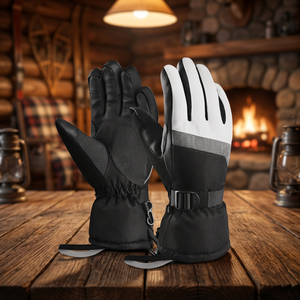Gants de ski imperméables, isolés thermiquement, coupe-vent, respirants, à fermeture éclair intégrale, antidérapants, fournis directement par l'usine - Product Image 3