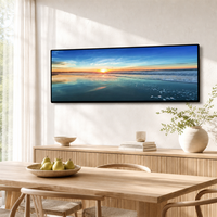 Tableau mural panoramique sur toile, paysage marin au coucher du soleil encadré avec film mat pour chambre à coucher, salon, décoration intérieure
