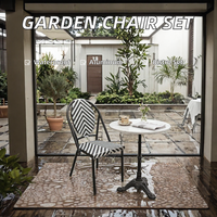 Ensemble de table de bistrot d'extérieur avec chaises confortables et imperméables pour balcon, jardin, salon, chambre, entrepôt
