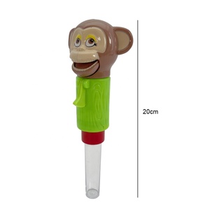 Huiye Animal silbato dulces juguetes dibujos animados <span class=keywords><strong>mono</strong></span> sonidos dulces juguetes con tubo transparente divertidos juguetes de dulces de mano para niños niñas - Product Image 3