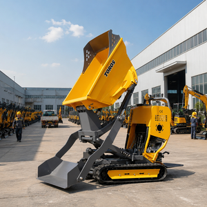 Minicargadora de orugas de una tonelada con cucharón basculante hidráulico - Máquina compacta de construcción para movimiento de tierras en sitios estrechos - Product Image 6