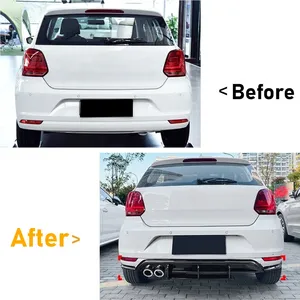 Difusor de Parachoques Trasero para Polo MK5 6R 2009 2010 2011 2012 2013 2014, Cubierta Protectora Pre-Facelift, Modificación Exterior - Product Image 2