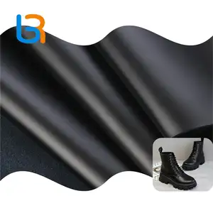 1.2mm synthetic faux microfiber polished smooth leather for belt shoes bag
