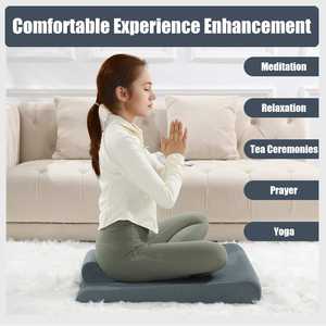 Grand coussin de sol et coussin de méditation-Support ergonomique <span class=keywords><strong>pour</strong></span> yoga/<span class=keywords><strong>zen</strong></span>/pleine conscience et séances confortables prolongées - Product Image 6