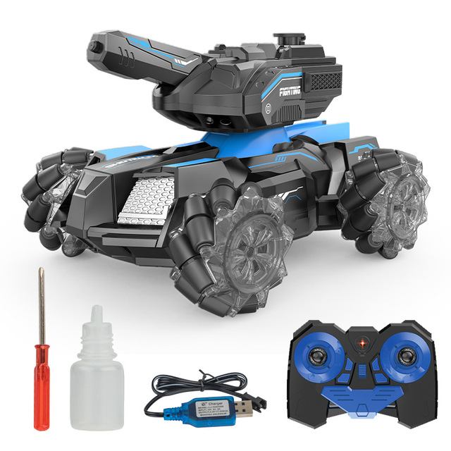 4WD RC Car with Water Spray LED Lights Stunt Features Electric Vehicle Remote Control Toy Includes USB Cable 6 Channels Control