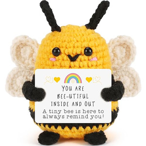 Muñeco de Abeja Tejido, Regalo Festivo, Juguete de Peluche, Decoración del Hogar, Pequeño Regalo, Muñeco de Abeja Tejido a Crochet - Product Image 3