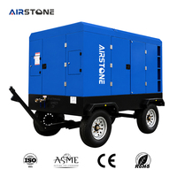 Compresseur d'air rotatif à vis portable haute pression diesel Airstone 175-1000CFM 18 bars 6 cylindres robuste pour l'exploitation minière et la construction