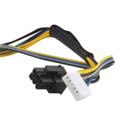 Adaptador de corriente PSU ATX de 24 pines a 6 pines, conector de 24 pines a mini 6 pines de 18AWG para placa base Z220 Z230