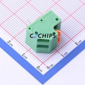 KF237-5.08-2P Spring Terminal Block Through hole Component (THT),P=5.08mm Connector 1x2P 5.08mm Green 2P - Product Image 1