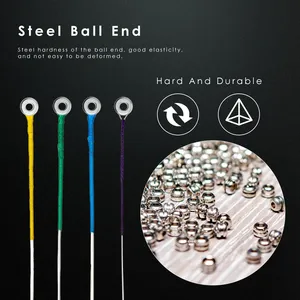 1 paquet de <span class=keywords><strong>cordes</strong></span> de violon de qualité supérieure 4/4 3/4, âme en <span class=keywords><strong>nylon</strong></span>, enroulement en alliage d'aluminium, extrémité en acier au carbone argenté - Product Image 4