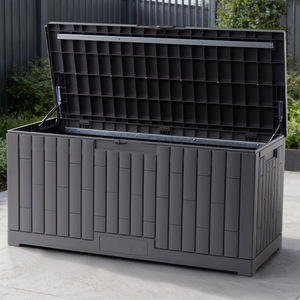Outdoor Garden <b>Storage</b> <b>Box</b> 115L230L310L380L460L <b>Waterproof</b> Lockable Tool Cabinet Patio Organization Rectangle Shape - Product Image 4