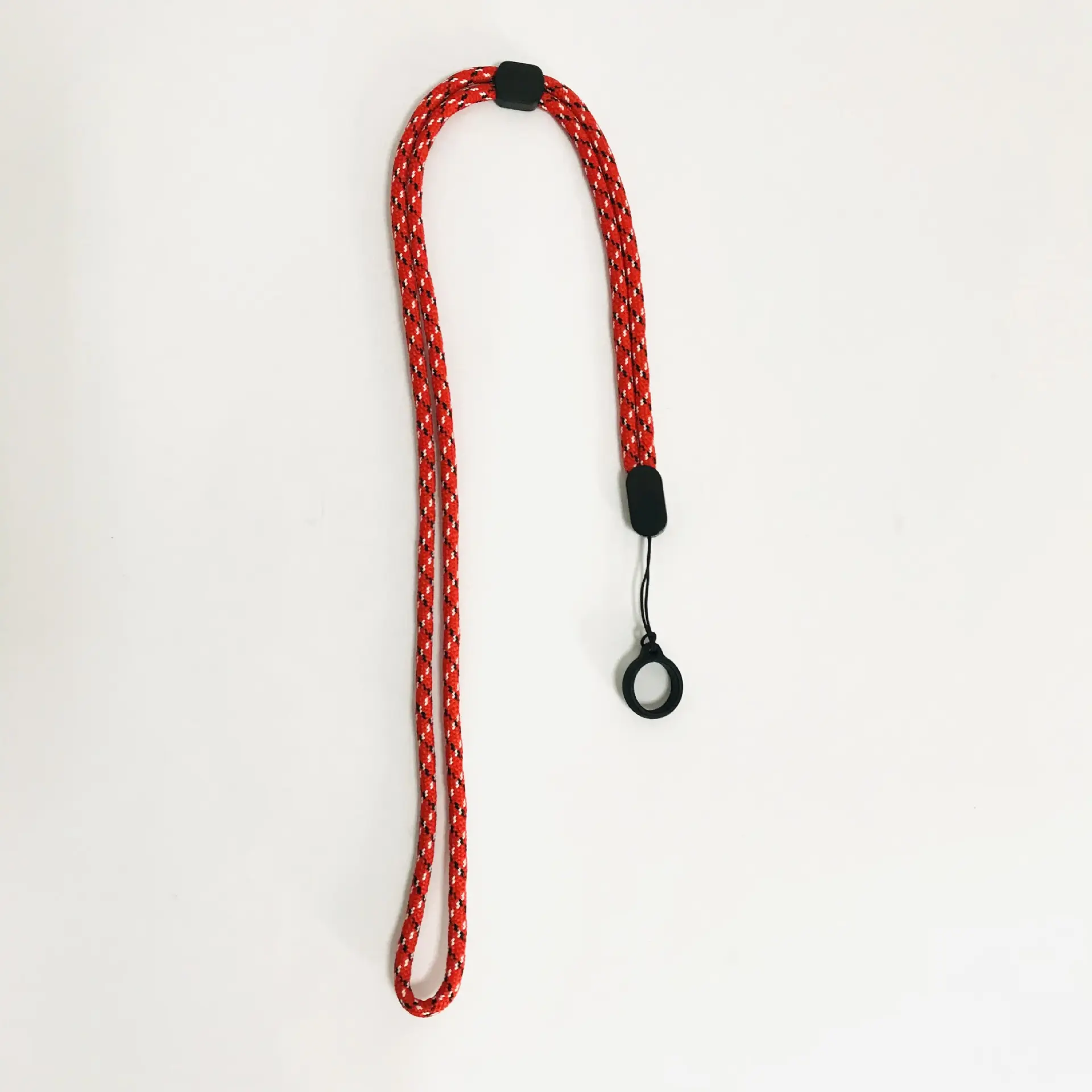 Portalápices universal personalizado al por mayor cuerda de cuello ajustable cordones de poliéster trenzado tejido