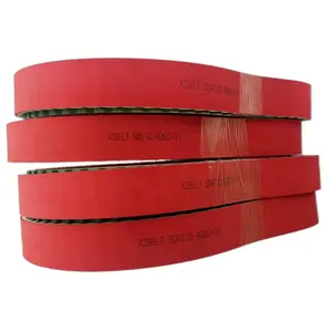 Cinghia di distribuzione in gomma personalizzabile con colla rossa per macchina imballatrice verticale