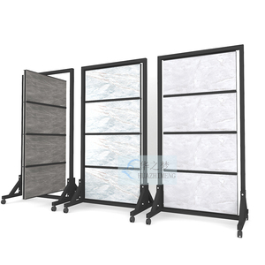 Présentoir de carreaux de céramique à rotation personnalisée, présentoir d'échantillons de mosaïque en pierre de quartz et de granit de marbre pour salle d'exposition - Product Image 1