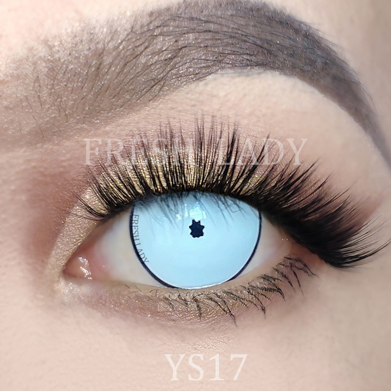 Liangguo Fresh Lady wholesale halloween crazy Rick White eye contact lenses