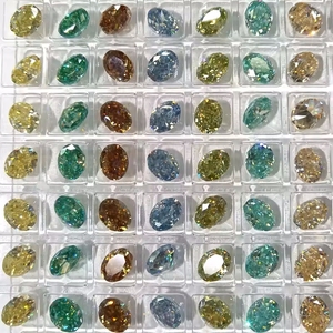 Piedras Preciosas de Moissanita Sueltas al por Mayor en Colores Naturales, Forma Ovalada, Negro, Azul, Verde, Amarillo con Certificado GRA - Product Image 4