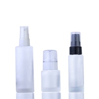 Vente en gros de flacons vaporisateurs en verre givré dorés et argentés vides de 30 ml, 50 ml, 60 ml, 80 ml, 100 ml, 120 ml