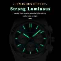 Montre à quartz pour homme Poedagar 970, luxe, étanche, lumineuse, chronographe, acier inoxydable