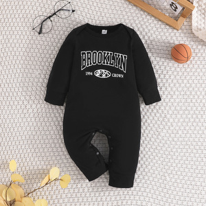 ชุดจั๊มสูทแขนยาวผ้าฝ้ายเรียบง่ายสำหรับเด็กทารก แบบ unisex หลายสี ชุดสามชิ้นสำหรับคลานในฤดูใบไม้ผลิ - Product Image 3