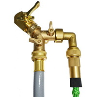Connecteurs de vanne en Y pour tuyau d'arrosage Séparateur de tuyau en laiton avec poignée en laiton massif Adaptateur de tuyau d'arrosage en laiton à 2 voies