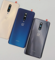Boîtier de couverture arrière de batterie pour Oneplus 7 7T 7 Pro avec étui en verre de couverture arrière d'objectif de caméra