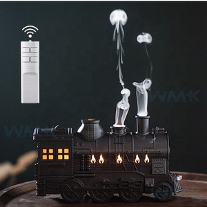 Ce Rohs intelligent ultrasons <span class=keywords><strong>électrique</strong></span> <span class=keywords><strong>Train</strong></span> flamme maison parfum humidificateur d'air méduse diffuseur d'arôme avec télécommande - Product Image 1