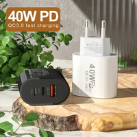 40W PD USB Type C Chargeur rapide Charge rapide EU US Plug PD USB C Type C Fast USB QC 3.0 Chargeur pour 15 14 Xiaomi Samsung