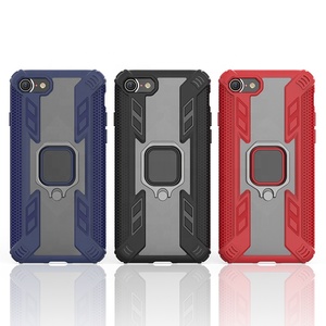 Armure Étui de Téléphone pour iPhone <span class=keywords><strong>SE</strong></span> <span class=keywords><strong>2020</strong></span> Antichoc magnétique Voiture Support De Bague TPU Couverture Arrière - Product Image 4
