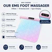 Tapis de massage des pieds vibrant EMS intelligent à affichage numérique, pliable et antidérapant, idéal pour la maison, le bureau et la physiothérapie – Meilleures ventes