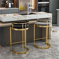 Tabouret de bar demi-lune rond en fer forgé fait main, fauteuil noir écologique et durable, chaises hautes pour restaurant et pub, vente chaude