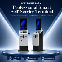 Terminal Pembayaran Sentuh Kiosk Mandiri dengan Casing Logam Tebal, Tipe Lantai, Konfigurasi Periferal Modular, SDK Multi-OS