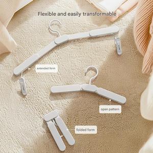Percha Plegable de Viaje, Percha Portátil para Ropa Delgada con Pinzas Antiviento, Percha Ahorradora de Espacio para Pantalones - Product Image 3