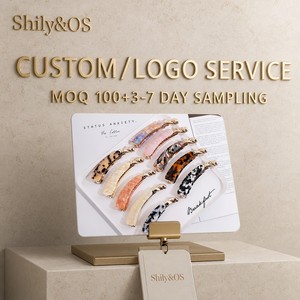 ShilyOS Fermaglio per capelli a banana in acetato coreano, all'ingrosso, con logo personalizzato, colore sirena, fermaglio superiore per coda di cavallo, accessori per capelli da donna, OEM - Product Image 1