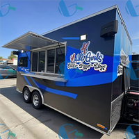 Camion remorque remorquable OEM avec cuisine mobile pour snacks, pizza, burgers, tacos, poulet frit, hot dogs, aliments fraîchement grillés