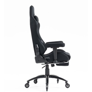 Silla <span class=keywords><strong>de</strong></span> Oficina Ergonómica <span class=keywords><strong>para</strong></span> <span class=keywords><strong>Adultos</strong></span> <span class=keywords><strong>de</strong></span> 400 Libras, Respaldo Alto, con Reposapiés y Reposabrazos 2D, Silla <span class=keywords><strong>de</strong></span> Videojuegos Negra con Soporte Lumbar - Product Image 4