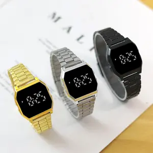 Groothandel 8185 Plastic Hoesje Led Touchscreen Kettinghorloge Pols Mode Hand Led Elektronisch Horloge