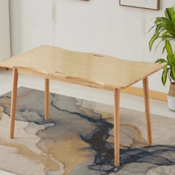 Wave-shaped dining table