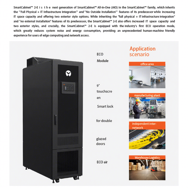 Vertiv Liebert SmartCabinet 2-E On-Line 24U Server Cabinet Protection 90% Three Phase 3kW 100kva-250kva Capacity Lead-Acid