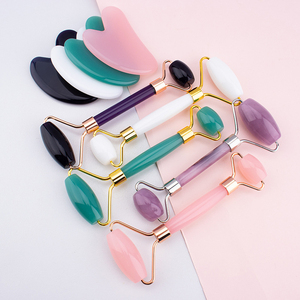 Set de Masajeador Facial Jade Roller Gua Sha con Función Musical, Herramienta Portátil de Cuarzo Rosa y Cristal para Lifting Facial - Product Image 1