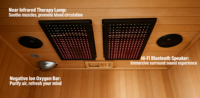 Salle de sauna moderne avec contrôle intelligent, thérapie par lumière rouge, chauffage au graphène à spectre complet pour 1-2 personnes, personnalisable OEM ODM