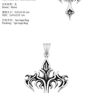 Collier Pendentif Croix Gothique Tribale Religieuse Jésus-Christ en Acier Inoxydable Vintage Personnalisé pour Hommes - Product Image 5