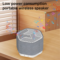 Haut-parleur en tissu portable avec radio FM, bruit blanc, carte TF, AUX, appels mains libres, batterie V5.3 – Idéal comme réveil et cadeau