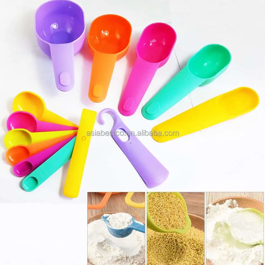 Food Grade Plastic Measuring Cups Powder Spoons Colorful Measuring Spoons