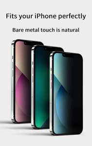 ฟิล์มกันรอยแบบกระจกนิรภัย OEM สำหรับ iPhone 13 14 ความแข็ง 9H หนา 0.33 มม. ป้องกันการมองเห็นจากด้านข้าง - Product Image 4