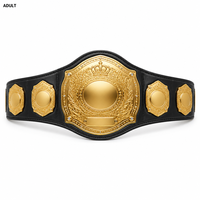 Ceinture de championnat personnalisée pour adulte, finition dorée, en cuir, récompense de champion, logo personnalisé, fabricant