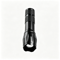 Lampe torche LED tactique rechargeable en alliage d'aluminium, d'urgence, réglable, quatre couleurs de lumière, USB Type-C, batterie 18650, 90