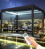 Toit électrique rétractable Auvent de cour solaire Fournisseur Bioclimatique Persiennes Bioclimatiques Pergola en aluminium Garages Auvents Carports