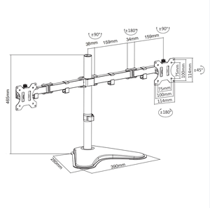 <span class=keywords><strong>Support</strong></span> de moniteur <span class=keywords><strong>double</strong></span> avec <span class=keywords><strong>support</strong></span> de moniteur vertical et bras articulés <span class=keywords><strong>Support</strong></span> <span class=keywords><strong>d</strong></span>'<span class=keywords><strong>écran</strong></span> <span class=keywords><strong>d</strong></span>'<span class=keywords><strong>ordinateur</strong></span> <span class=keywords><strong>pour</strong></span> 2 <span class=keywords><strong>écran</strong></span>s Bras de moniteur - Product Image 2