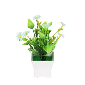 Plantes artificielles en pot Yiwu Datuo, marguerites, 12x16 cm, PVC, décoration pour la maison et le bureau, verdure, plante d'intérieur - Product Image 5