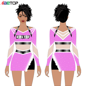 Nouveaux uniformes de pom-pom girl de conception personnalisée pour hommes \/sublimation sport <span class=keywords><strong>homme</strong></span> pom-pom girl avec strass - Product Image 6